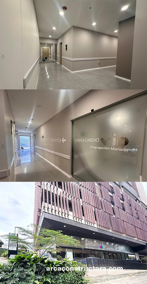 Espacio empresarial e institucional construido por Arca: Clínica CardioVID